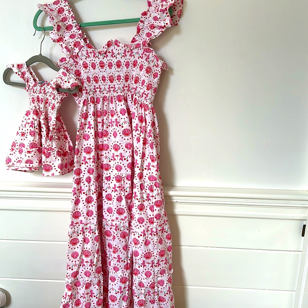 Mermaid print Hill House dress size medium match with mini size 12-18m